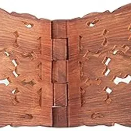Woodiva Sheesham Wooden Hand Carved Holy Book Stand for Quran, Bible, Bhagwat, Gita, Ramayana & Guru Granth Sahib for Reading Rehal Stand (SR07, 12 inches)-image-91