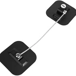 VBM Window Safety Lock, Portable No Tools Needed Cabinet Lock, Durable Stainless Steel and Plastic for Snack Cabinet, Window, Refrigerator (Black)-image-53