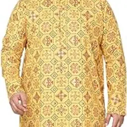 sojanya Plus (Since 1958) Men's Silk Blend Self Design Only Long Kurta-picture-23