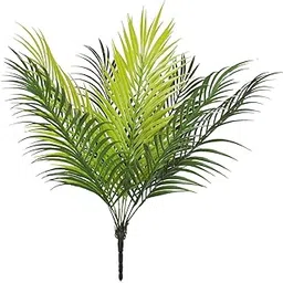Home Bloom Artificial Tropical Palm Leaf Bushes Faux Green Fronds Plant in Plastic Areca Palm Plant 9 Leaves Palm Tree 50 cm Tall for Tropical Greenery Accent Floral Arrangement Home Wedding Decor-picture-68