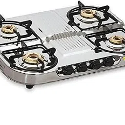URBAN CHEF Gas Stove 4 Burners | ISI Certified | Stove 4 Burner, 4 Burner Gas Stove, Gas Chulha, LPG & PNG Compatible Stainless Steel Top - Double Decker Blitz-image-7