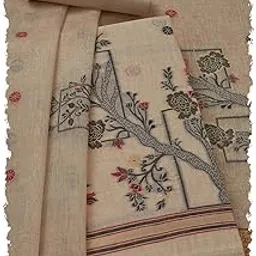 soch Womens Beige Chanderi Woven Design Unstitch Dress Material-picture-16
