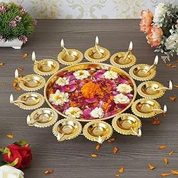 Urli Bowl Diwali Gift Decoration Items for Home Decor Decorative Diya Bowl | Diwali Decoration Items for Home | Handcrafted Bowl for Floating Flowers & Tea Light Candles Home- 14INCH-picture-43