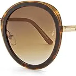 wolfflow | Round Shape | UV Protection Sunglasses For Women | Gold Black Brown pink Transparent-picture-43