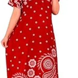 Women's Pure Cotton Nightwear Casual Nighty (Maroon FASHION-03 XL)-picture-11