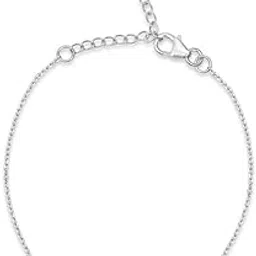 zavya 925 Sterling Silver Cubic Zirconia Leaf Rhodium Plating Chain Bracelet | Gift for Women and Girls | With Certificate of Authenticity and 925 Hallmark|Mother's Day-picture-15