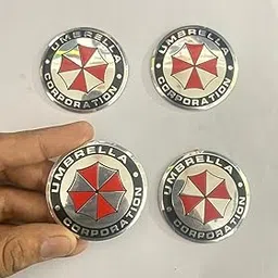 AUTO MT 4pcs UMRELLA Corp. Emblem Car Wheel Center Hub Cap Caps Badge Sticker Decal 56mm 2INCH (UMRELLA Wheel Sticker 4PC 56MM)-image-49