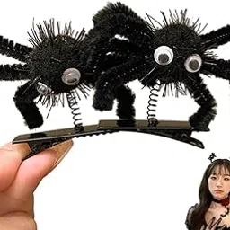 Halloween Pumpkin Hairclip for Girls & Women | Cute Witch Hat Hair Accessory with Pumpkin Design, Black Lace & Bow | Cosplay, Trick or Treat Costume Headwear for Halloween Party & Theme Events-image-49