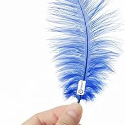 Chayanvi Artificial Feathers – 100 Pcs | Height - 4 inch | Soft Decorative Craft Feathers for DIY, Home Décor, Costumes & Art Projects - Blue-image-92