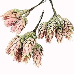 Evisha Art and Craft Pine Flowers for Christmas Tree Decoration (Pink) -18 Flowers-picture-27