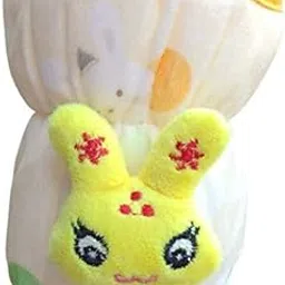 Ganpati Enterprises Bottle Cover for Philips Avent/Wide Neck Feeders Soft Plush Stretchable Baby Feeding Bottle Cover with Easy to Hold Strap (Yellow, 125ml)-picture-12