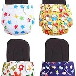 Kogar Print Resuable Cloth Button Diaper Reuse Nappy With InsertSokar Pad (0-3Y)-picture-44