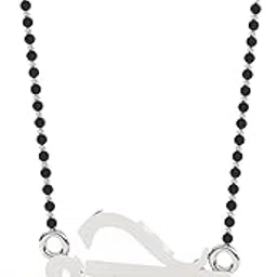 zalkari 925 Sterling Silver White Rhodium Plated AAHO Mangalsutra (Husband) Theme With Chain Gift for Women and Girls-picture-16