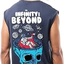 bewakoof Men's Graphic Print Boxy Fit Vest-picture-31