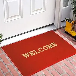 Kuber Industries Multiuses Rubber Anti Slip Welcome Door Mat for Home, Bedroom & Bathrooom (Red)-image-21