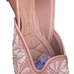 soulify Women's Handcrafted Ethnic Jutti with Embroidered Leaf Motif and Beaded Accents – Traditional Indian Footwear for Festive & Casual Wear-picture-44