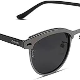OKNO | Polarized Full Rim Alloy-Metal Branded Stylish Sunglasses For Men & Women | 100% UV Protection Shades | Cricket Sports Cycling Driving | Black Lens-image-29