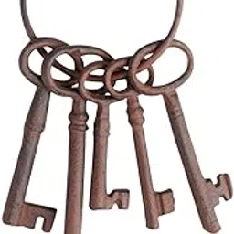 Esschert Design DB53 Set of Small Cast Iron Keys on Ring-picture-33