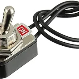 HUAREW Spst Heavy Duty Toggle Switch 2 Pin On/Off Toggle Switch 6A/125V 3A/250V for Car Truck Boat Shield Black Navy (1 Piece)-picture-11