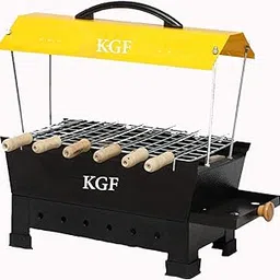 KGF Hut Shape Electric And Charcoal BBQ Grill YELLOW-picture-12
