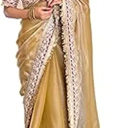 wonaari Pure Mocha Silk Fabric Saree with 3mm & 5mm Sequins, Elegant Cording Work, and Fancy Fark Lace Border for a Luxurious and Timeless Look Perfect for Weddings and Festive Occasions-picture-27