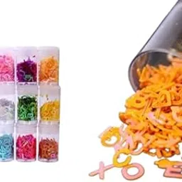 Ditya Crafts® - Glitter for Resin, Nail Art | Sequins Crystal UV Epoxy Creative DIY Arts & Crafts | Resin Glitters for Tray, Clock, Jewellery, Coasters, Home Decor - Set of 12 (Alphabets)-image-70