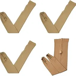 UJEAVETTE 4pcs Figure Ice Skating Tights Girl Women Skate Buckled Leggings-Sporting Goods- Winter Sports- Ice Skating-picture-43