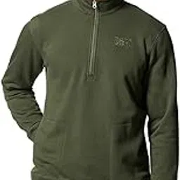 treasure look Men's Half Zipper Sweatshirt Fleece Fabric Warm Winter Pullover for Boys Casual Slim Fit Outerwear Stylish Quarter Zip Jumper-picture-40