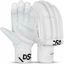DSC Pro X Cricket Batting Gloves | Material: Polyurethane | Lightweight & Multi-Flex Design | Enhanced Durability | Airflow Gusset | Superior Grip & Comfort | Color: White | Size: Mens LH-picture-24