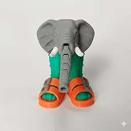 DHANISHTHA Lirili Larila Elephant Italian Brainrot Toys Figurine- Tung Tung Tung sahur, Tralalero Tralala, Cappuccino assassino, bombardino Crocodile Toy Collection-image-9