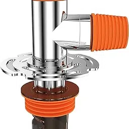 2 in 1 Drain Connector, Washing Machine Drain Connector, Floor Drain Connecto, Dual Drain Pipe Sewer Hose Fitting with Pipe Practical for Apartment Hotel Kitchen Silver-image-11