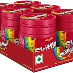 Skittles Original Chewy Fruit Candy Pack | Bite-Size Fruit Flavoured Candies | Delicious Fruity Flavours (Lemon, Apple, Grape, Strawberry, Orange)| Imported Candies | Pot Pack | 100 grams | Pack of 6-picture-26