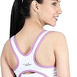 Essentials Racerback Sports Bra for Women (Pack of 3) Non Padding and Nipple Coverage Wire-Free Activewear for Women, High Support, Criss-Cross Back Sport Bras for Cardio, Zumba and Yoga-image-47
