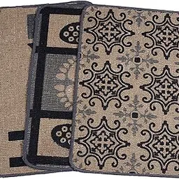 SARAL HOME EASY LIVING Jute Printed Rectangular Doormat,Set of 3 Durable & Washable Doormat for Home/Kitchen/Lobby/Outddoor Living Room Rug for Entrance Door(Grey,40x60cm)-image-47
