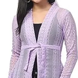 2 pc collection Women's Lace Shrug - Long Sleeve Open Front Cardigan, Sheer Mesh Cover-Up for Casual Summer Shrug For Women-picture-33