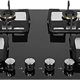 Faber 4 Burner HCT 65 cm Hob| Brass Burners| Bakelite Knobs| Cast Iron Pan Support | Hob/Cooktop Hybrid Toughened Glass |Auto Ignition| 2 Yrs Comprehensive Warranty by Faber| HCT 654 CRR LBK EI AI-picture-13