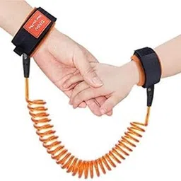 POORVIDHARA Anti Lost Wrist Kids Hand Belt, Hand Cuff for Kids, 2.5M Anti Lost Safety Harness for Kids with Induction Lock, Night Reflective Wire Rope, Rotate The Metal Head 360 Degrees, Elastic Baby Safety Belt image 1