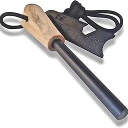 BISONBERG Fire Starter, Thick Bushcraft Survival Firesteel Rod with Flint Striker Ruler Serrated Striker Rapid Camp Fire Maker Kit Serrated Edge with Bottle Opener-picture-14