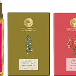 Forest Essentials Luxury Sugar Soap Oudh & Forest Essentials Delicate Facial Cleanser Mashobra Honey, Lemon & Forest Essentials Luxury Sugar Soap Bitter Orange & Cinnamon Ayurvedic-image-50