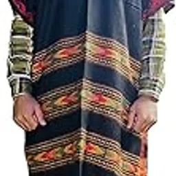 aruna kullu handloom kullu Woolen Poncho with Hood for Men (Kaftan-picture-43