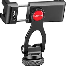 ULANZI Metal Phone Tripod Mount ST-10, Universal 360° Smartphone Adapter with 2 Cold Shoe Mount, Adjustable Cell Phone Clamp Stand Holder, Compatible with iPhone, Samsung Galaxy and All Phones-picture-33