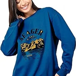 ausk Women's Oversized Front Printed Sweatshirt for The Bold Personality image 1