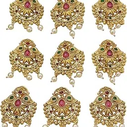 Southern Bling Hair Jewelery Choti Jadai Billai Indian Hair pin Hair Decoration,Hair Brooch with Hook Wedding Bridal Jewellery for Women_Model No-7419-image-89
