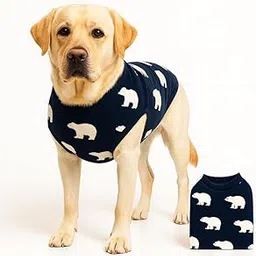 Double-Layer Dog Winter Sweater, Navy Blue with Polar Bear Print, Fleece Lined, Machine Washable, XS-XXL Sizes, Breathable Pet Clothing-picture-18