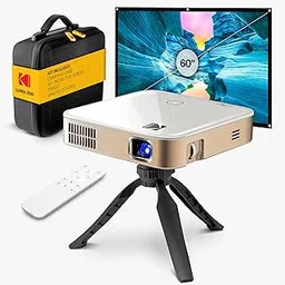 KODAK Luma 350 Complete Kit – Smart Mini DLP with Android OS, Wi-Fi, Screen Mirroring, Remote, Rechargeable Battery – Includes Carrying Case, Tripod & 60” Screen for Home, Office & Travel-picture-16