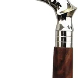 37'' Vintage Brown Wooden Walking Cane – Handmade Victorian Style Stick with Engraved Solid Brass Handle, Elegant Designer Walking Cane & Collectible Gift-picture-11