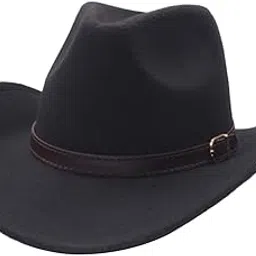 merishopp Western Cowboy Hat Cosplay Versatile for Women Men Casual Classic Panama Hat Black-picture-34