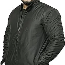 rvs collections Men's Winter Jacket, Stylish Black Padded Design, Full Zip-picture-21
