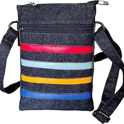 Sling Bags for Women ; Denim Mobile Sling Bag ; Size: 8" x 5.75" ; Stylish Ladies Purse Birthday Gift ; Jeans Cloth Bags for Girls ; Messenger Bags for Travelers ; Attractive Looks! (1 Piece)-picture-16
