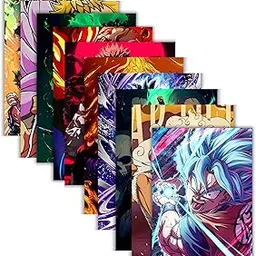 Anime Posters, Set of 10 Mix Anime posters for wall, Self Adhesive, A4 Size |Anime Posters For Gaming Room, Various Anime characters (Multicolor)-picture-26